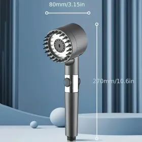High-Pressure Rain Shower Head With 5-Stage Filtration System - Wall-Mounted Luxury Finish For Spa-Like Bathing (Option: 9packagingsetincluding5filter)
